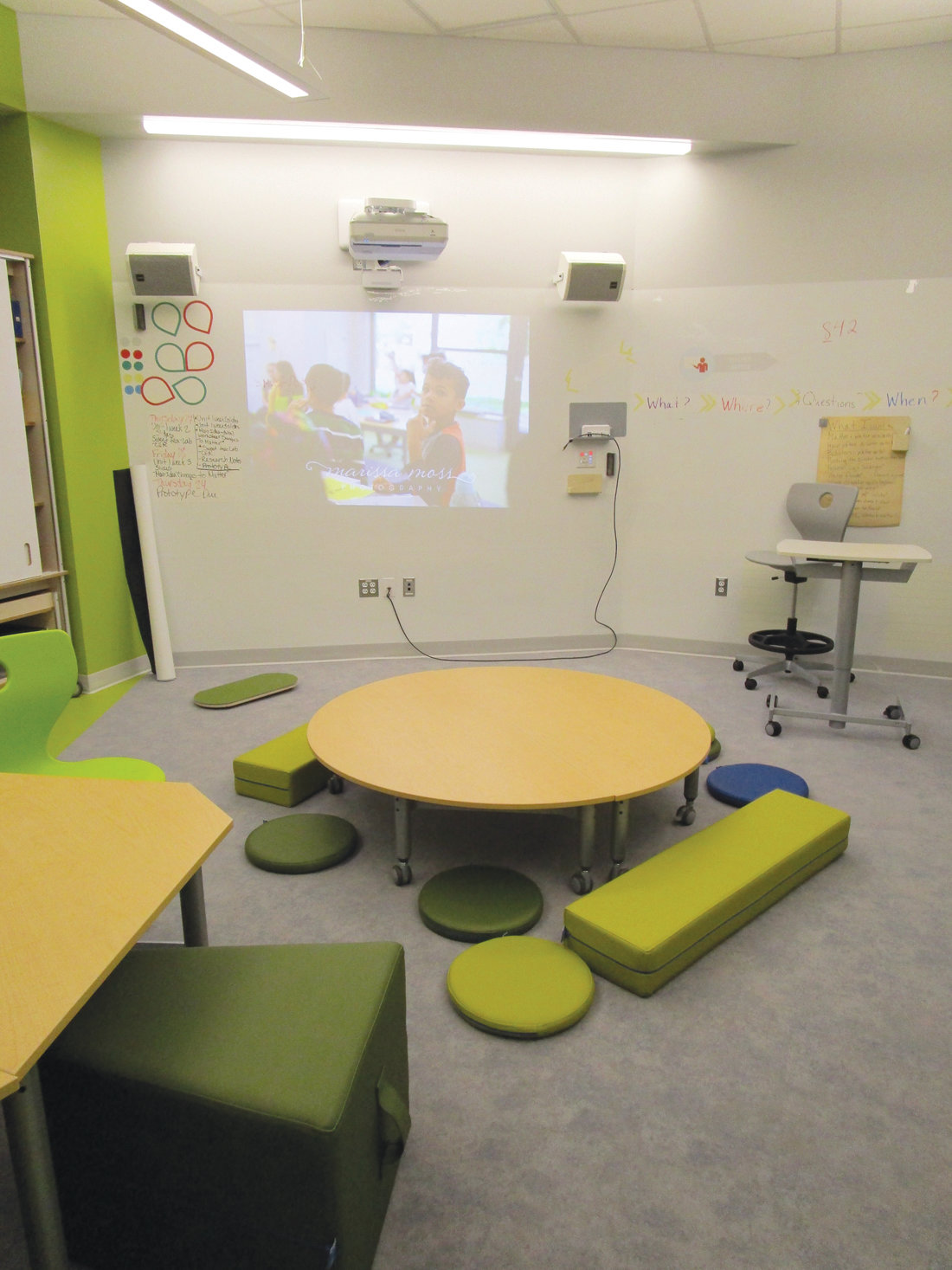 HAVING OPTIONS: The various spaces in the Eden Park Learning Community feature a range of new furniture and various types of seating, along with updated technology.